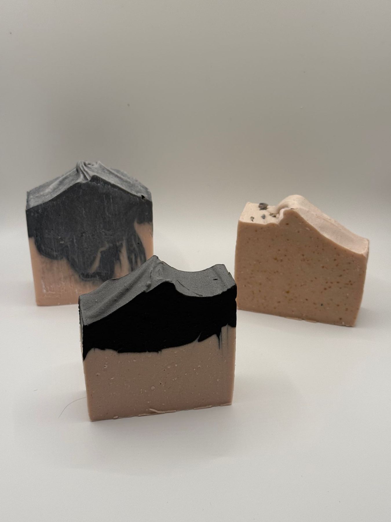 Soap bars cured and stacked